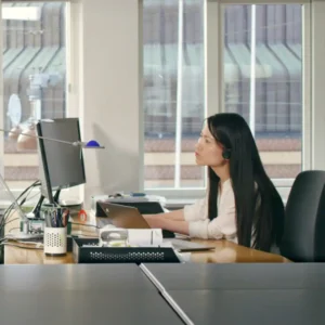 " Listening to your music at the office but still being able to hear when your colleagues call you"