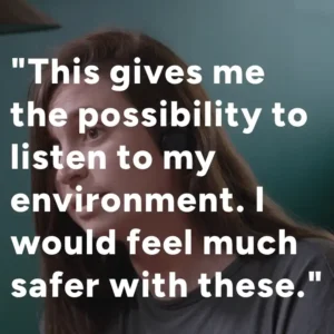 Feels secure while listening with auricle headphones